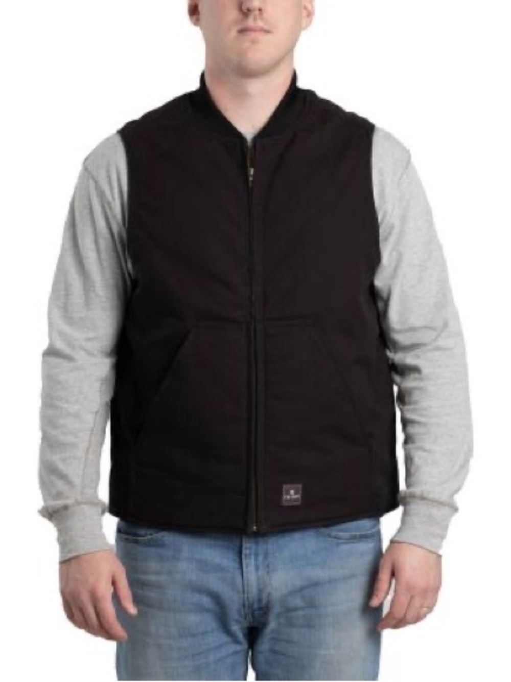 C.W. Hart Men’s Insulated Work Vest Black Medium Duck Canvas